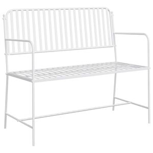 vidaXL Sodo suolas Glausta balta 103,5 x 51,5 x 90 cm Plienas