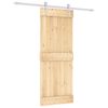 vidaXL Slankios durys Natūrali ir Balta 80 x 210 cm