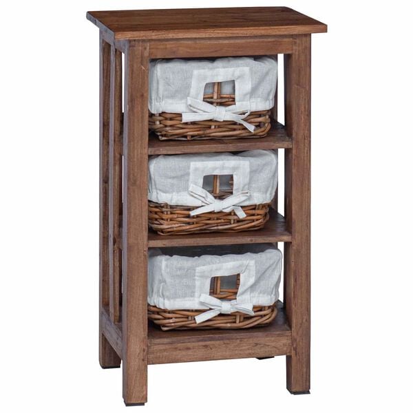 vidaXL &Scaron;oninis stalas Ruda Raudonmedžio medienos masyvas