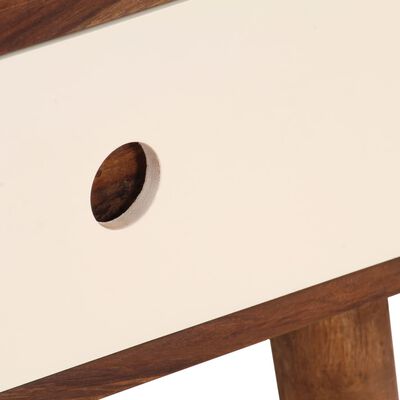 vidaXL Naktinis staliukas, 45x30x45cm, rausv. dalbergijos med. masyvas