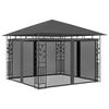 vidaXL Pavėsinė su tinkleliu nuo uodų, antracito, 3x3x2,73m, 180g/m&sup2;