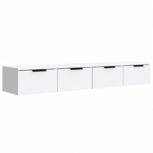 vidaXL Sieninės spintelės, 2vnt., baltos, 68x30x20cm, apdirbta mediena