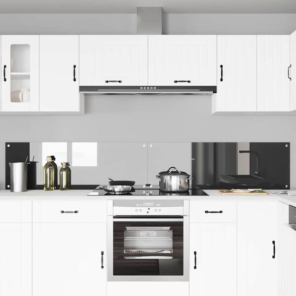 vidaXL Virtuvės užpakalinė plokštė 2 pcs Tamsiai pilka 120 x 40 cm