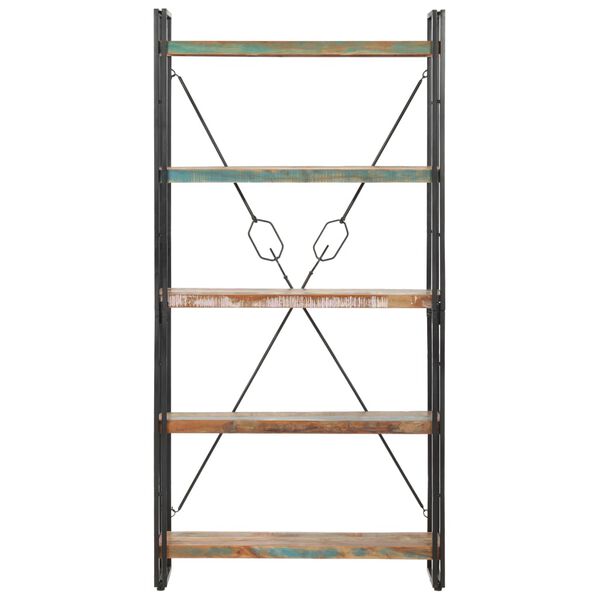 vidaXL Knygų lentyna, 5 aukštų, 90x30x180cm, medienos masyvas