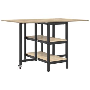 vidaXL Valgomojo stalas 122 x 80 x 76,5 cm Apdirbta mediena