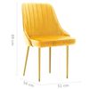 vidaXL Valgomojo kėdės, 2vnt., geltonos spalvos, aksomas