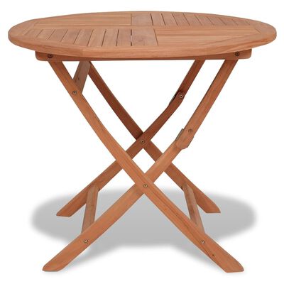 vidaXL Sulankstomas sodo stalas, 85x76cm, tikmedžio medienos masyvas