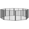 vidaXL &Scaron;unų vartai 8 vnt. Juoda 100 x 80 cm Galvanizuotas plienas