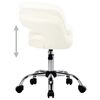 vidaXL Valgomojo kėdės, 2vnt., baltos spalvos, dirbtinė oda