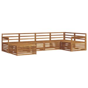 vidaXL Lauko sofos komplektas 6 pcs Natūrali