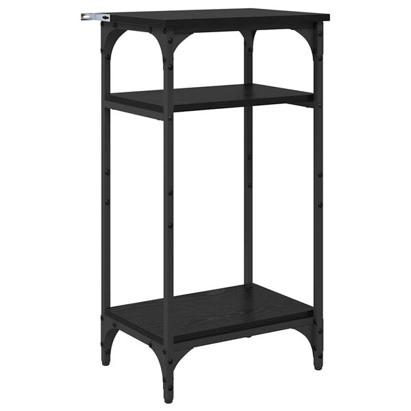 vidaXL &Scaron;oninis stalas Juodas ąžuolas 40 x 30 x 75 cm Apdirbta mediena