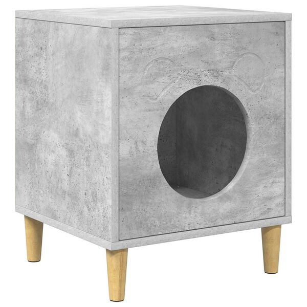 vidaXL Katės namelis Betoninė 42,5 x 40 x 53 cm Apdirbta mediena