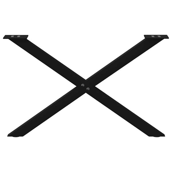 vidaXL Kavos staliuko kojelės, X formos, 2 vnt., juodos, 70x(42-43) cm, plienas