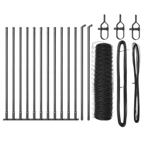 vidaXL Tvorelės stulpas Pilka 25 x 0,4 m (36 mm tinklas)