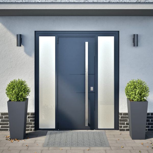 vidaXL Sodo loveliai, 2vnt., antracito spalvos, 35x35x75cm, plienas