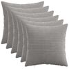 vidaXL Pagalvėlės užvalkalas 6 pcs HEERLEN &Scaron;viesiai pilka 45 x 45 cm