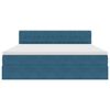vidaXL Saugos lova su čiužiniu Tamsiai mėlyna 180 x 200 cm Aksomas