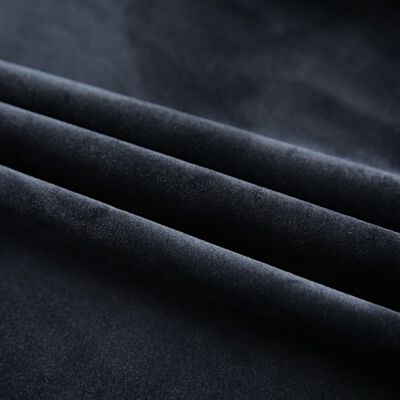 vidaXL Naktinės užuolaidos, 2 vnt., juodos spalvos, 140x225cm, aksomas