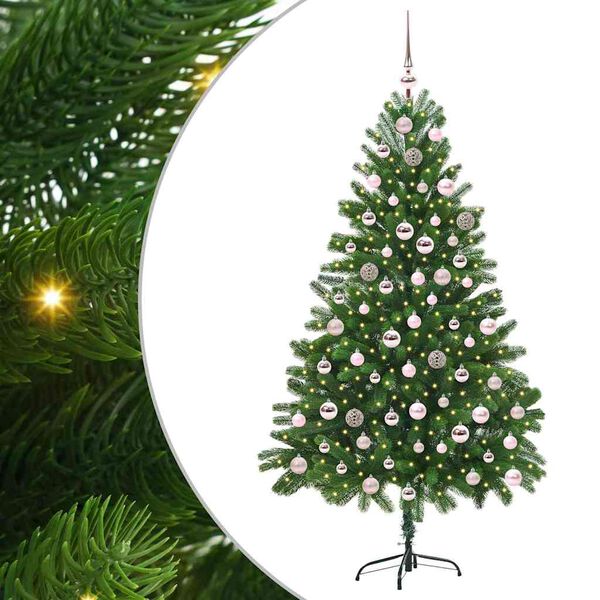 vidaXL Kalėdų eglutė su 300 LED s stovu Žalia 210 cm PE