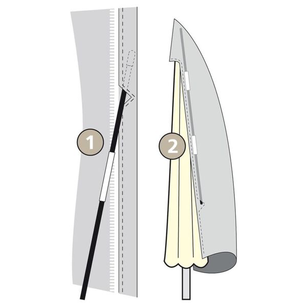 Eurotrail Skėčio uždangalas, pilkos spalvos, 240x45cm