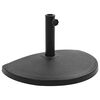 vidaXL Skėčio stovas, juodas, sint. derva, 15 kg, pusapvalis
