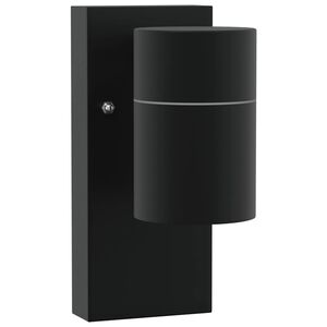 vidaXL Lauko sieninė lemputė Juoda 6,5 x 10,5 x 16 cm