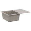 vidaXL Kriauklė 80% Kvarcas ir 20% Derva 670 x 460 mm Pilka