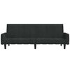 vidaXL Dvivietė sofa-lova, juodos spalvos, aksomas