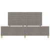vidaXL Lovos rėmas su galvūgalio Taupe 200 x 200 cm audinys