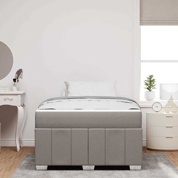 vidaXL Lovos rėmas su čiužiniu Taupe 120 x 200 cm audinys