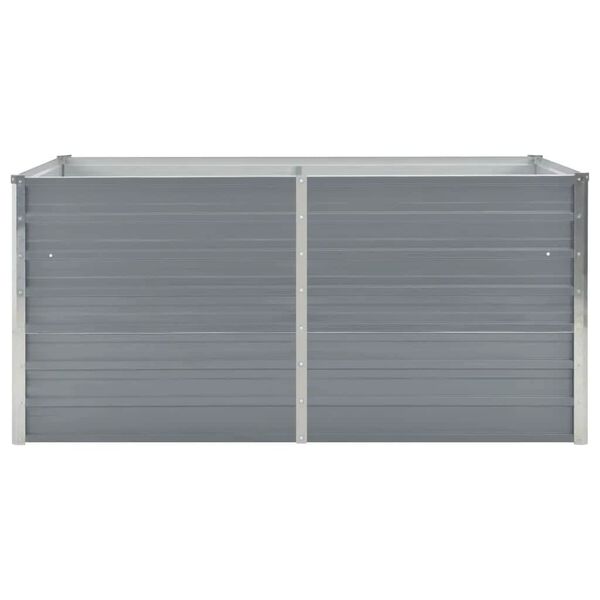 vidaXL Auk&scaron;tas sodo lovelis, pilkos spalvos, 160x80x45cm, plienas