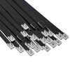 vidaXL Laido tvirtinimas 250 vnt. 7,9 x 800 mm Juoda