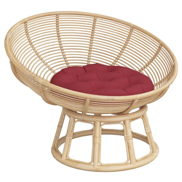 vidaXL Pagalvėlė, raudonojo vyno, 60x11cm, oksfordo audinys, apskrita