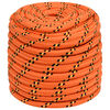 vidaXL Daugiafunkcinė buitinė virvė 16 mm 250 m Oranžinė PP