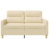 vidaXL Dvivietė sofa, kreminės spalvos, 120cm, audinys