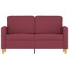 vidaXL Dvivietė sofa, raudonojo vyno spalvos, 120cm, audinys