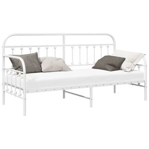 vidaXL Dienos lovos rėmas Balta 80 x 200 cm