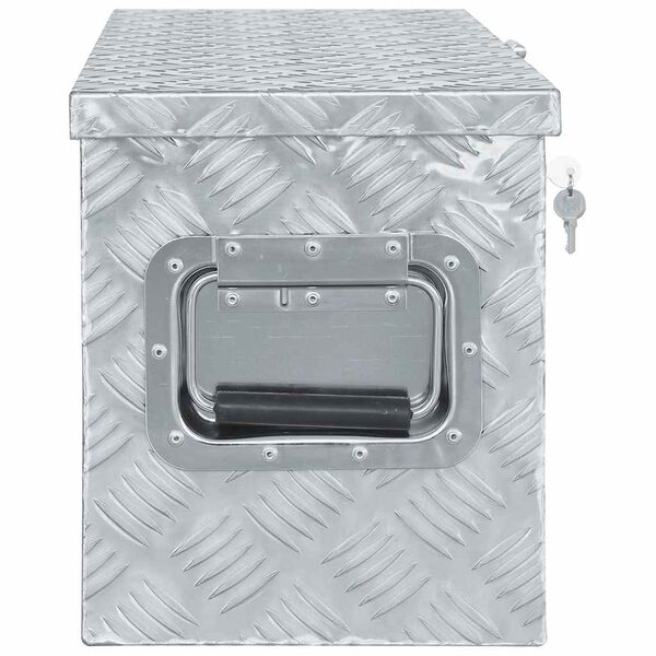 vidaXL Aliuminio dėžė, 61,5x26,5x30cm, sidabrinė
