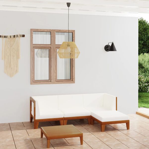 vidaXL Sodo komplektas su pagalvėlėmis, 5 dalių, akacijos masyvas