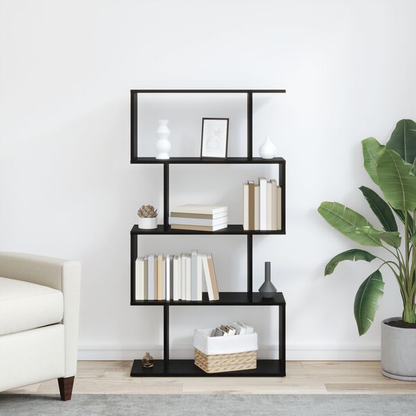 vidaXL Knygų spinta Juodas ąžuolas 70 x 24 x 129 cm Apdirbta mediena