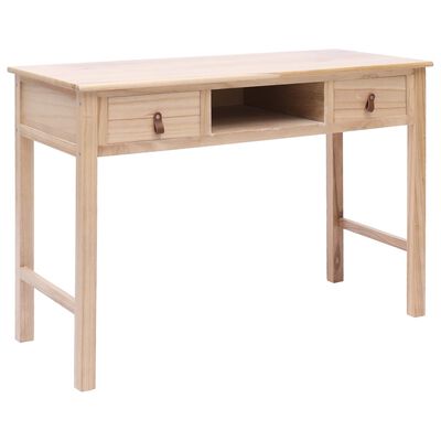 vidaXL Rašomasis stalas, natūralios spalvos, 110x45x76 cm, mediena