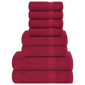 vidaXL 8 dalių rank&scaron;luosčių komplektas FROGN bordo spalvos, 360 g/m&sup2;