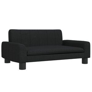 vidaXL Vaikiška sofa, juodos spalvos, 70x45x30cm, audinys