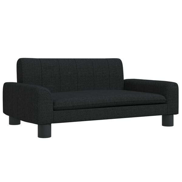 vidaXL Vaikiška sofa, juodos spalvos, 70x45x30cm, audinys