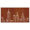 vidaXL Sodo sienos dekoracija, 105x55cm, corten plienas, panorama