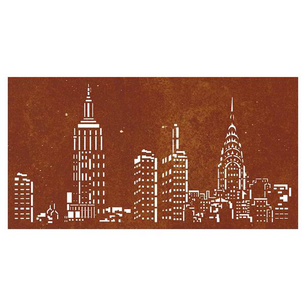 vidaXL Sodo sienos dekoracija, 105x55cm, corten plienas, panorama