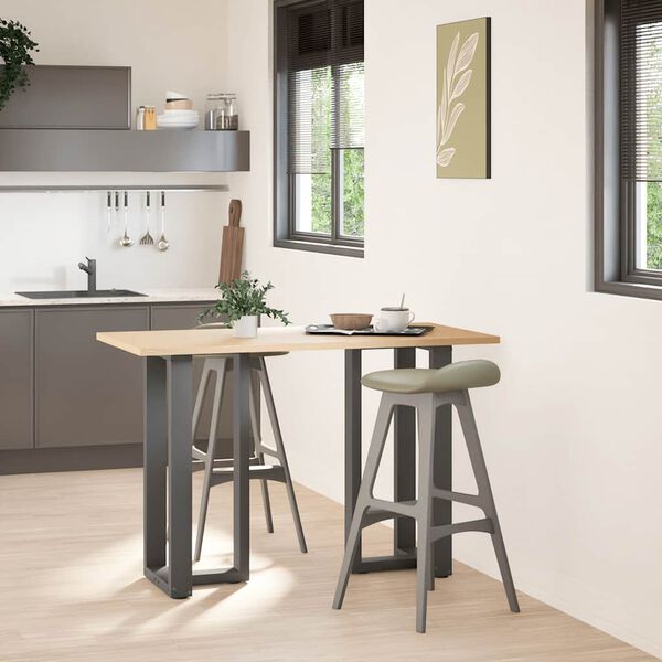 vidaXL Baro stalo kojos, T formos, 2 vnt., antracito spalvos, 40x35x(90-91) cm, plienas