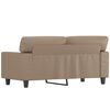 vidaXL Dvivietė sofa, kapučino spalvos, 120cm, dirbtinė oda