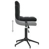 vidaXL Pasukamos valgomojo kėdės, 2vnt., juodos spalvos, aksomas
