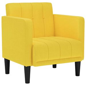 vidaXL Sofa-kėdė su porankiais, &scaron;viesiai geltona, 53 cm, audinys